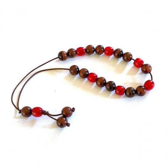 Κομπολόι Από Μάτι Τίγρη Κόκκινο και Καταλίν (tiger 03)