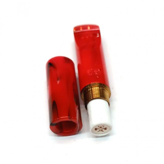 Πίπα Τσιγάρου GG Για Slim - Ultra Slim (Κόκκινη - Μαύρη Marble)