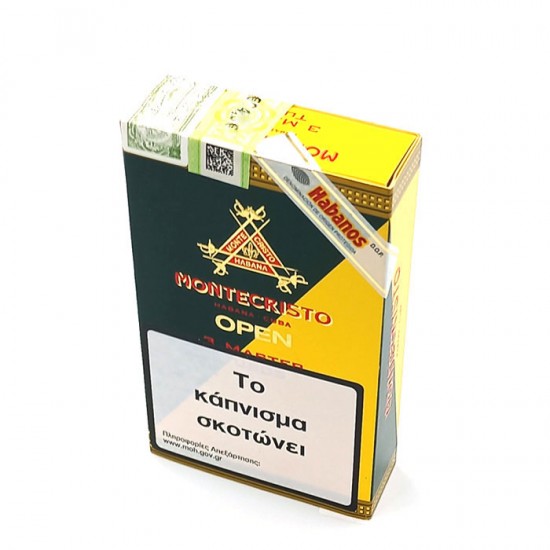 Πούρα Κούβας Montecristo Open Master Tubos (Box Of 3)