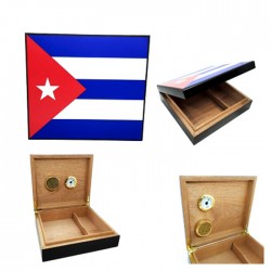 Υγραντήρας Πούρων Με Την Σημαία Της Κούβας